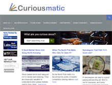 Tablet Screenshot of curiousmatic.com